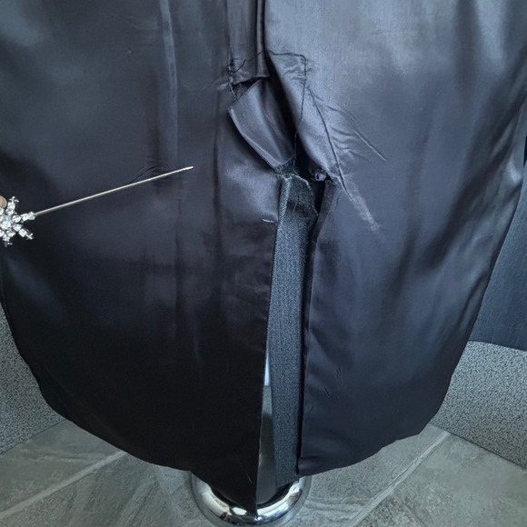 Hart Schaffner Marx Gray Blue Pinstripe Wool Suit 42L 2 Piece Hidden Flaw - Picture 13 of 16